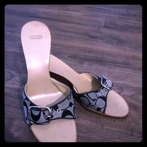 Coach classic wooden sandals